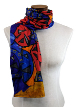 Load image into Gallery viewer, Blue Lemon Knit Scarf
