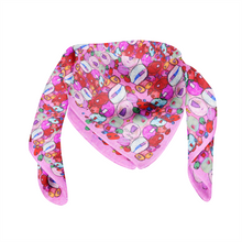 Load image into Gallery viewer, Pink Bubbles Silk Chiffon Scarf
