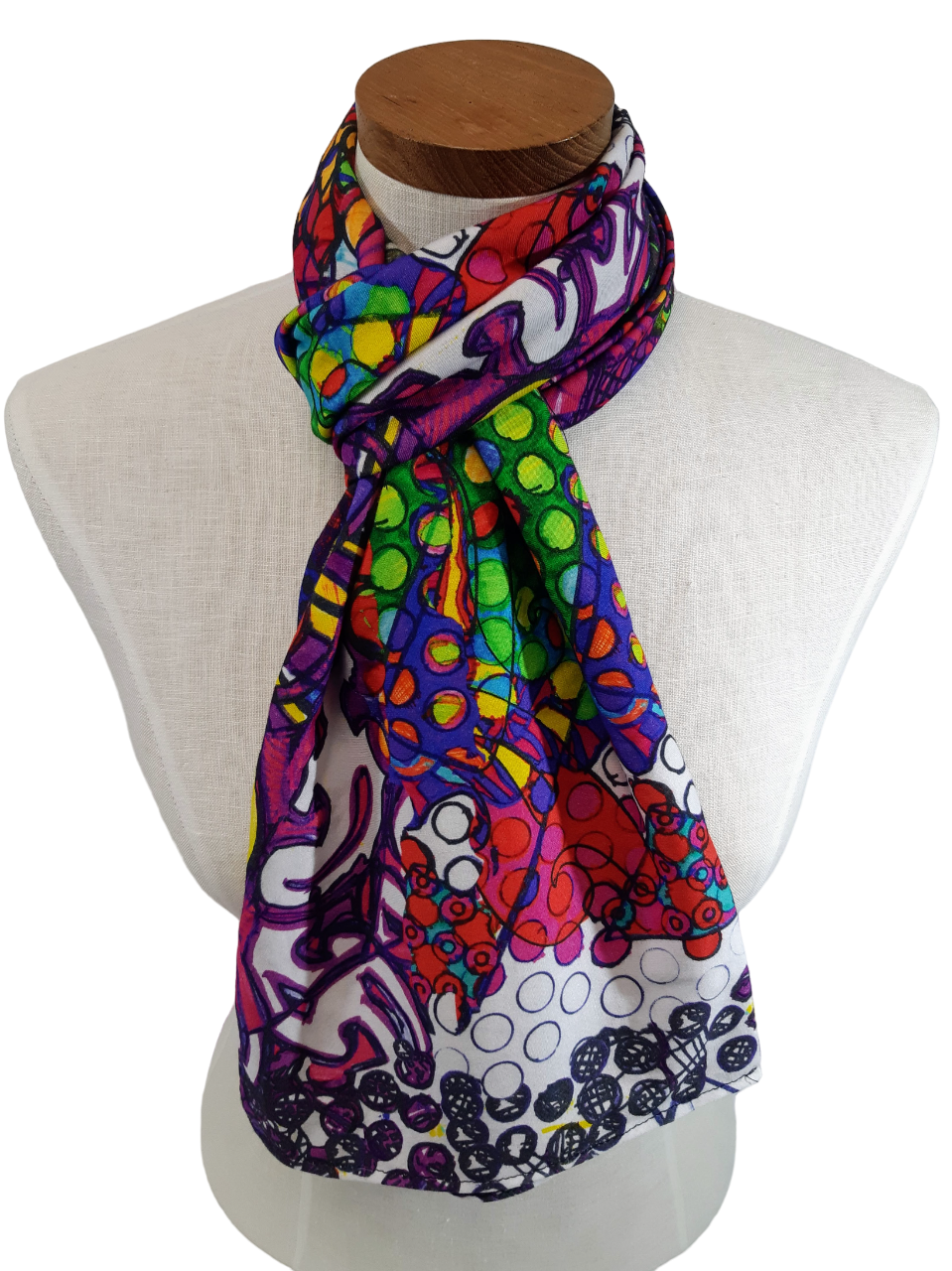 Tropical Berry Knit Scarf